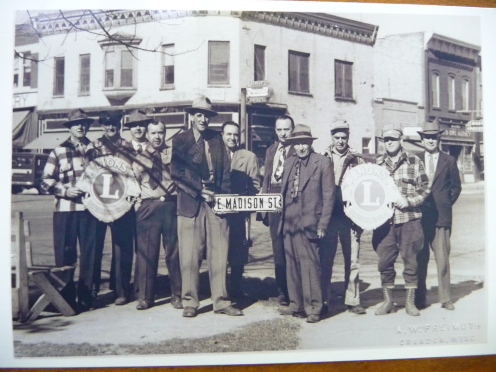 Left to right:  Art Carptenter, Herb Walker, Tony Kolspice, Art Lutterman, George Krohn, Dr. Rathert, Rudy Augustine, Alfred Kalkofen, Lyle Carter, Chester Jackson, William Bassett.